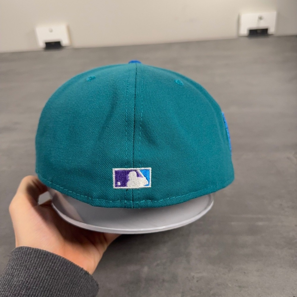 Hat Club Colorado Rockies New Era Cap 7 3/4 Utah Jazz Crossover Teal Blue Purple - Picture 5 of 7